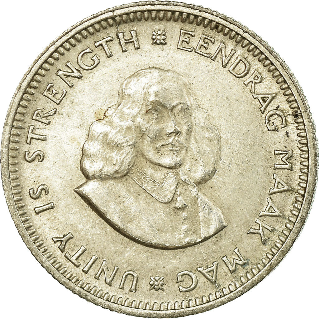 Coin, South Africa, 5 Cents, 1962, EF(40-45), Silver, KM:59