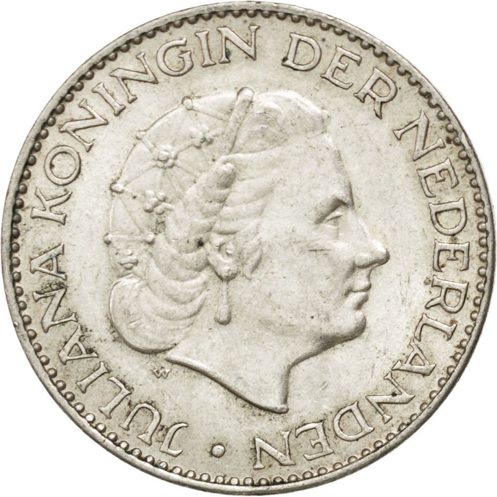 Monnaie, Pays-Bas, Juliana, Gulden, 1956, TTB+, Argent, KM:184