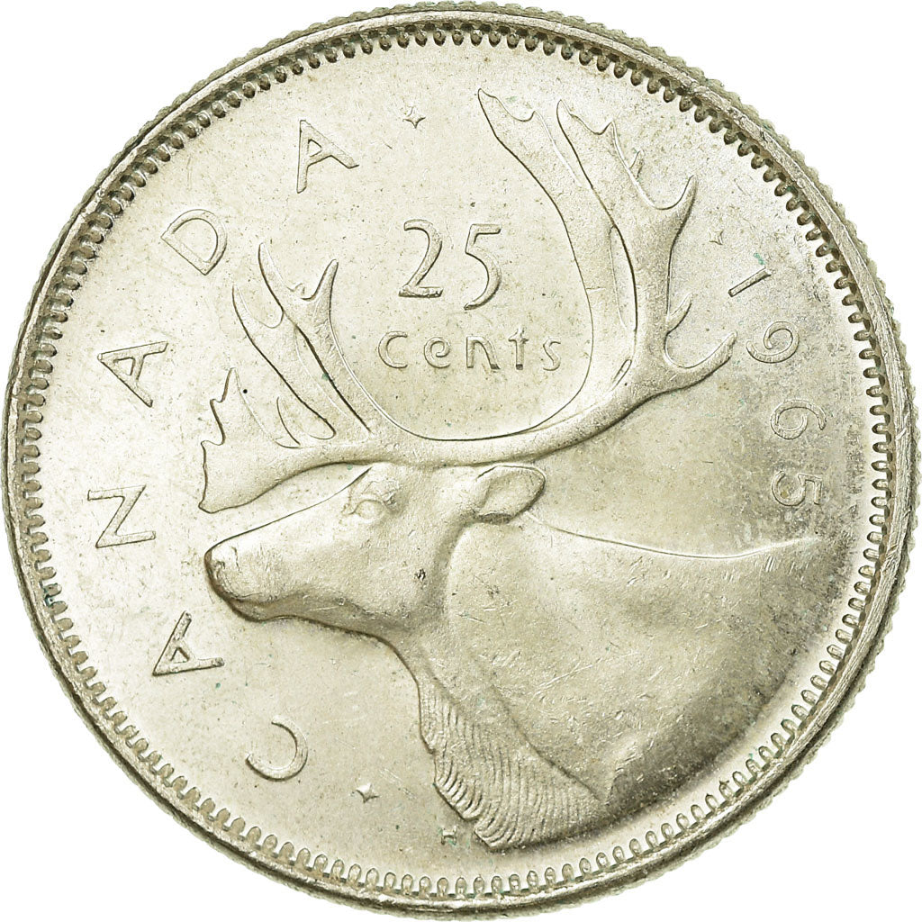Monnaie, Canada, Elizabeth II, 25 Cents, 1965, Royal Canadian Mint, Ottawa, TTB