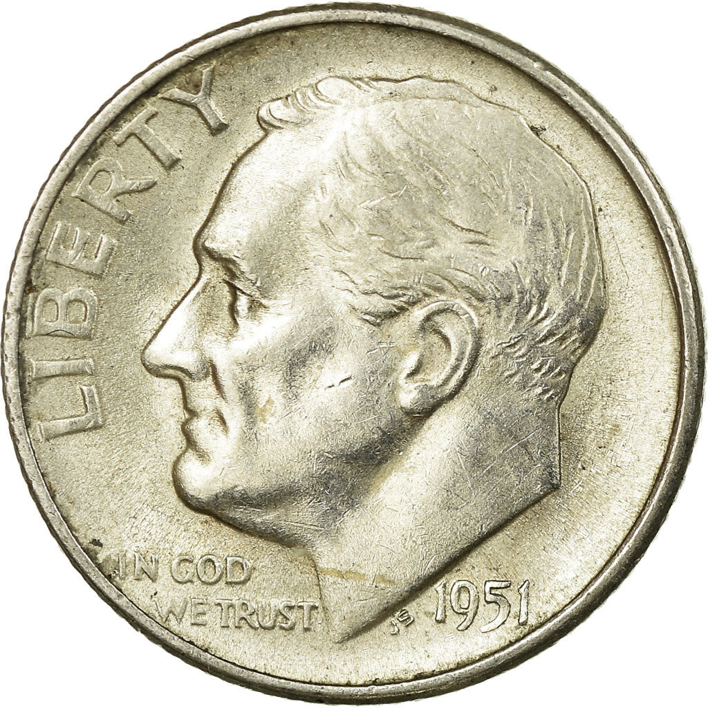 Munten, Verenigde Staten, Roosevelt Dime, Dime, 1951, U.S. Mint, San Francisco