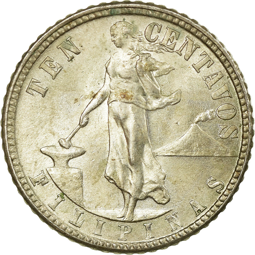 Coin, Philippines, 10 Centavos, 1944, EF(40-45), Silver, KM:181