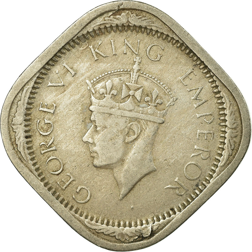 Coin, INDIA-BRITISH, George VI, 2 Annas, 1940, EF(40-45), Copper-nickel, KM:541