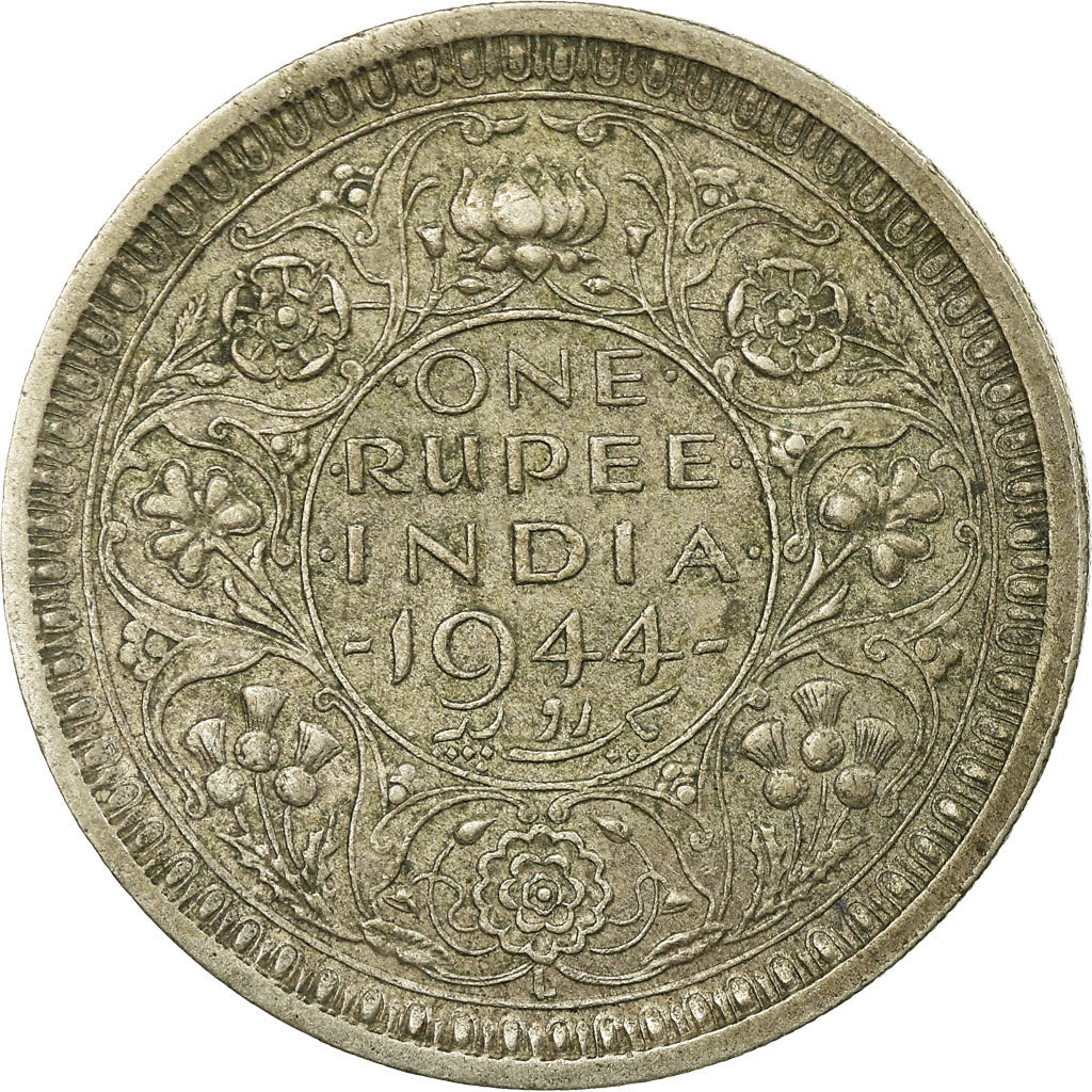 Coin, INDIA-BRITISH, George VI, Rupee, 1944, EF(40-45), Silver, KM:557.1
