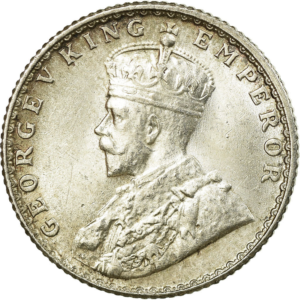 Coin, INDIA-BRITISH, George V, 1/4 Rupee, 1936, EF(40-45), Silver, KM:518