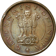 Coin, INDIA-REPUBLIC, Pice, 1950, Mumbai, Bombay, EF(40-45), Bronze, KM:1.1