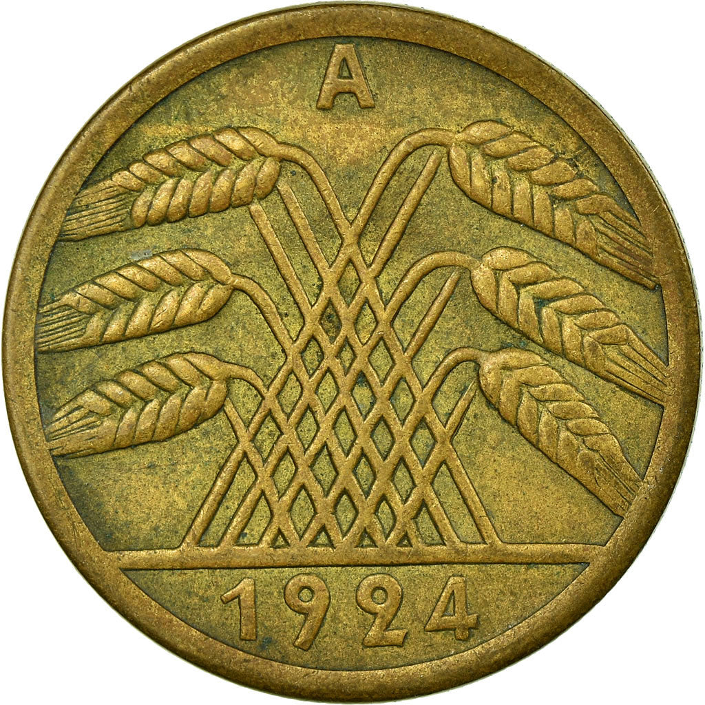 Coin, GERMANY, WEIMAR REPUBLIC, 50 Rentenpfennig, 1924, Berlin, EF(40-45)