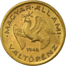 Moeda, Hungria, 10 Filler, 1946, Budapest, EF(40-45), Alumínio-Bronze, KM:530