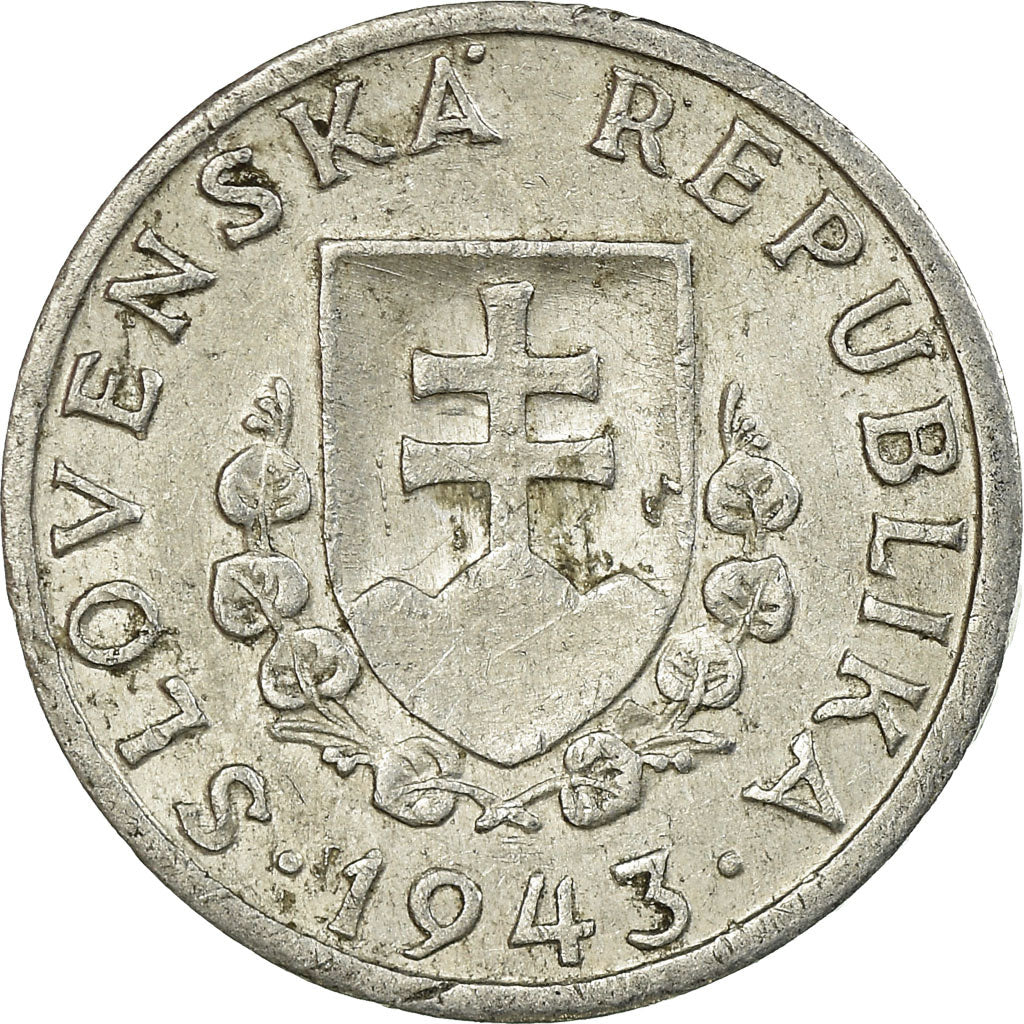 Coin, Slovakia, 20 Halierov, 1943, EF(40-45), Aluminum, KM:4a