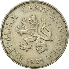 Coin, Czechoslovakia, 5 Korun, 1925, EF(40-45), Copper-nickel, KM:10
