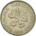 Coin, Czechoslovakia, 5 Korun, 1925, EF(40-45), Copper-nickel, KM:10