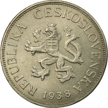 Coin, Czechoslovakia, 5 Korun, 1938, AU(55-58), Nickel, KM:11a