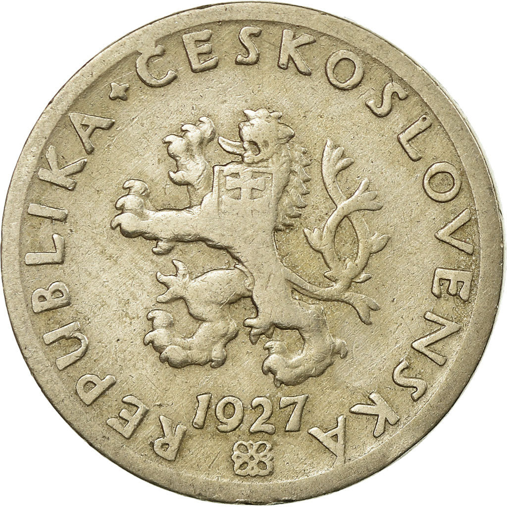 Coin, Czechoslovakia, 20 Haleru, 1927, VF(30-35), Copper-nickel, KM:1