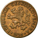 Coin, Czechoslovakia, 5 Haleru, 1925, EF(40-45), Bronze, KM:6
