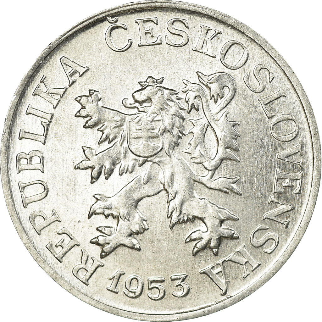 Coin, Czechoslovakia, 3 Halere, 1953, EF(40-45), Aluminum, KM:36