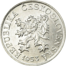 Coin, Czechoslovakia, 3 Halere, 1953, EF(40-45), Aluminum, KM:36