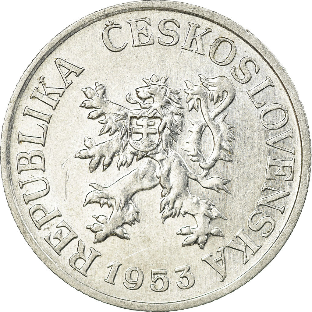 Coin, Czechoslovakia, 25 Haleru, 1953, EF(40-45), Aluminum, KM:39