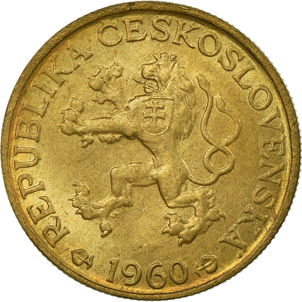 Coin, Czechoslovakia, Koruna, 1960, EF(40-45), Aluminum-Bronze, KM:46