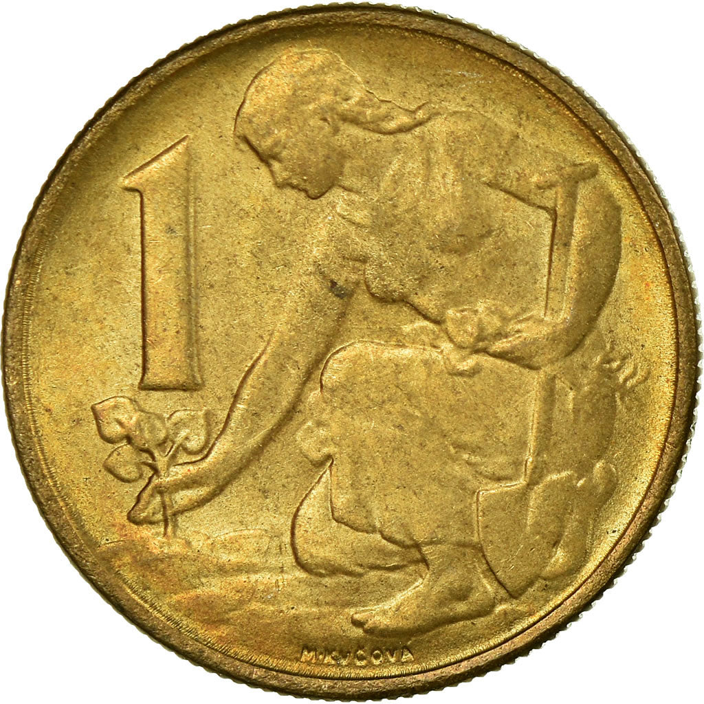 Coin, Czechoslovakia, Koruna, 1960, EF(40-45), Aluminum-Bronze, KM:46