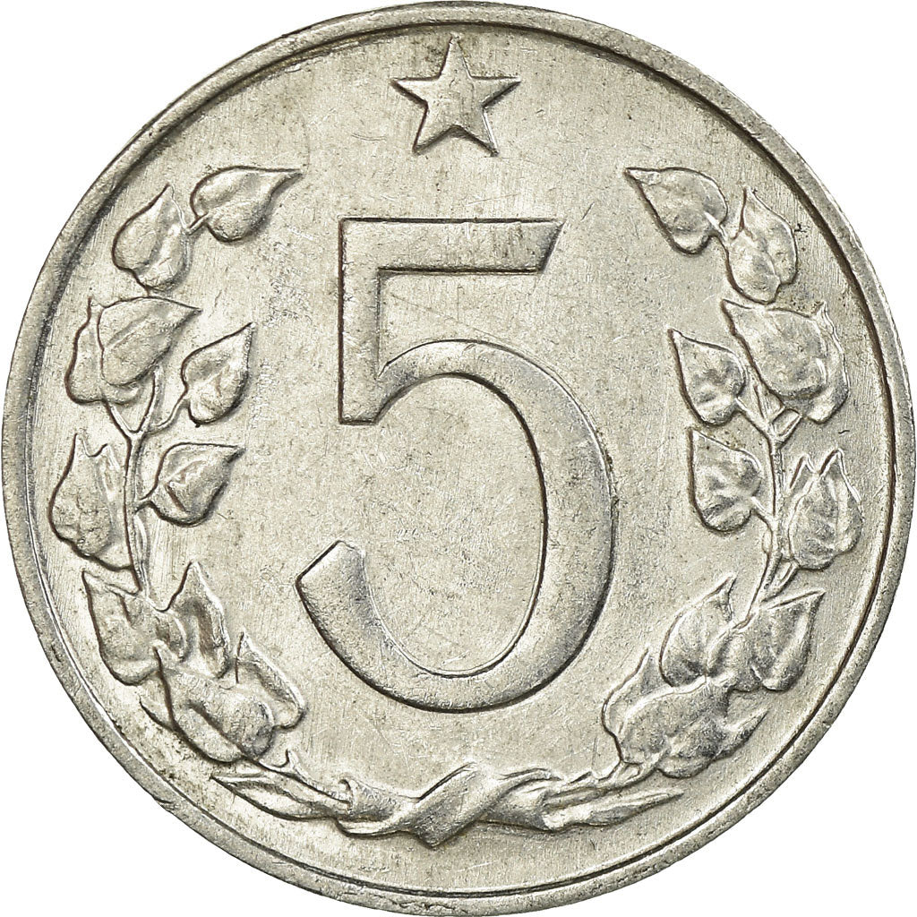 Coin, Czechoslovakia, 5 Haleru, 1963, EF(40-45), Aluminum, KM:53