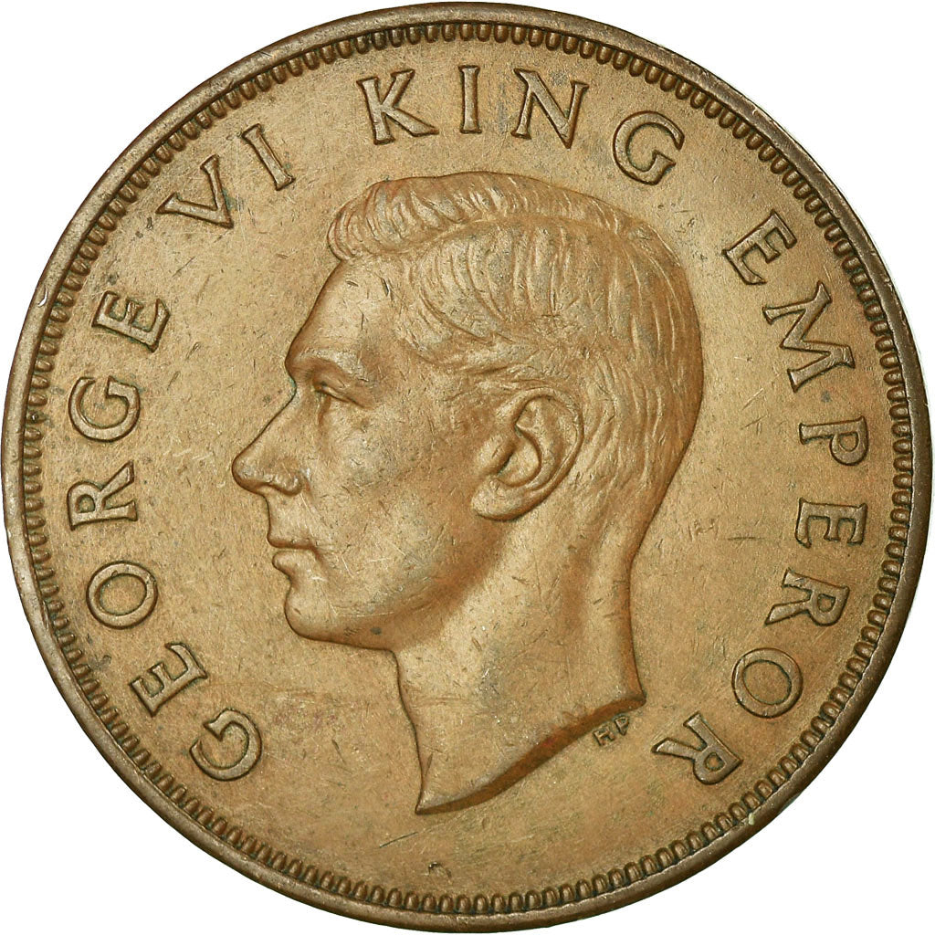Coin, New Zealand, George VI, Penny, 1946, EF(40-45), Bronze, KM:13