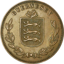 Münze, Guernsey, 8 Doubles, 1938, Heaton, Birmingham, SS, Bronze, KM:14