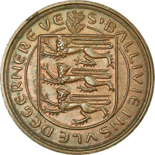 Coin, Guernsey, Elizabeth II, 8 Doubles, 1959, EF(40-45), Bronze, KM:16
