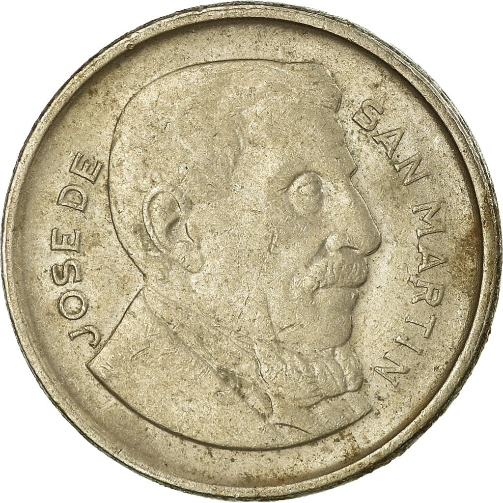 Moeda, Argentina, 5 Centavos, 1956, EF(40-45), Aço Revestido a Cobre-Níquel