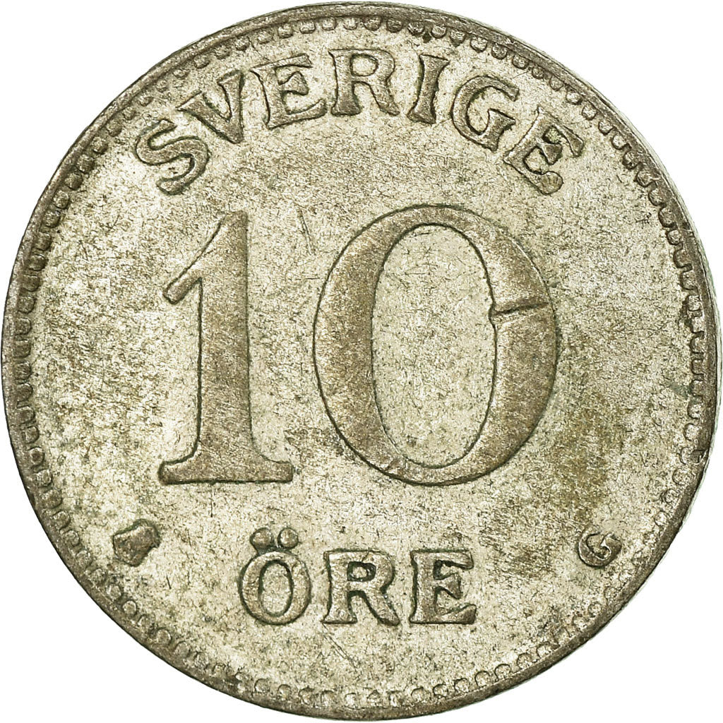 Coin, Sweden, Gustaf V, 10 Öre, 1941, VF(30-35), Silver, KM:780