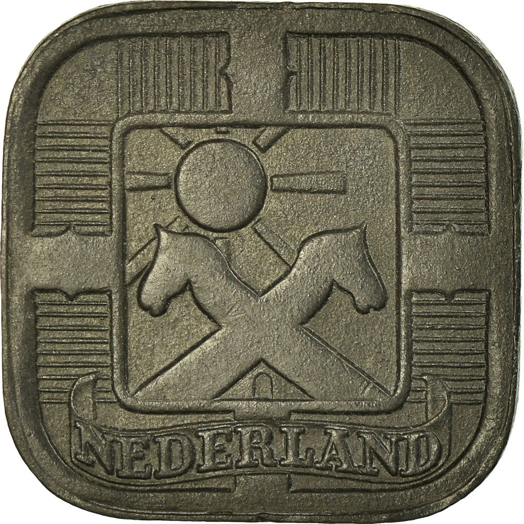 Coin, Netherlands, Wilhelmina I, 5 Cents, 1942, VF(30-35), Zinc, KM:172
