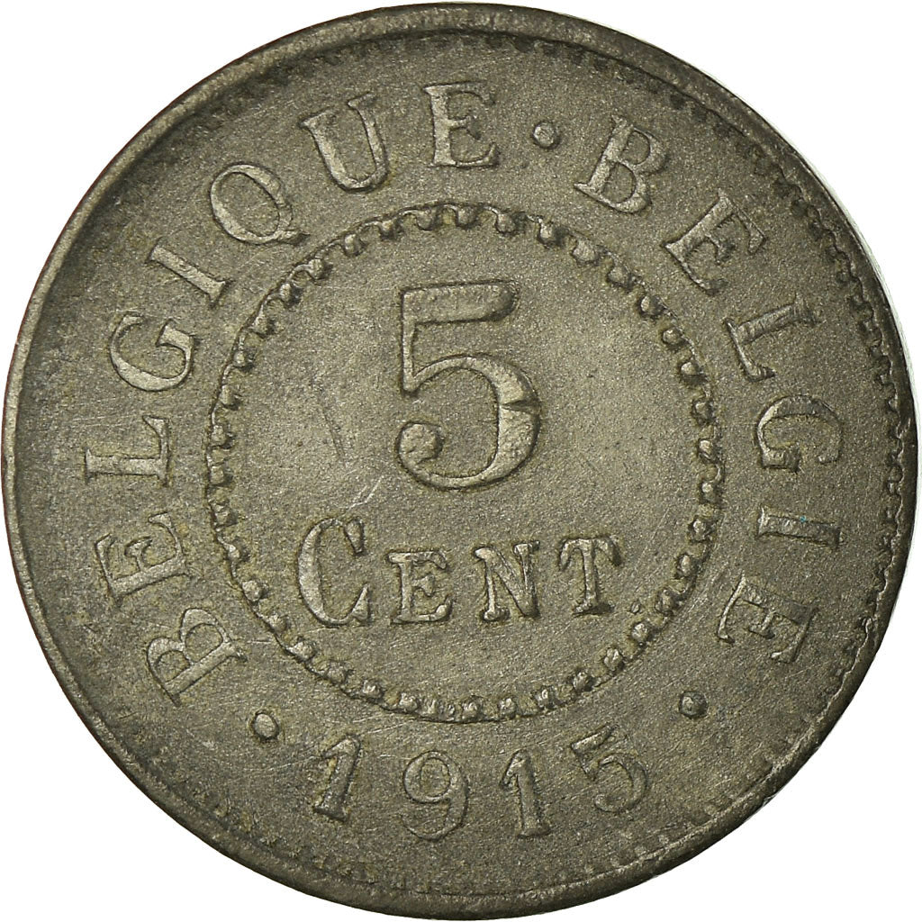 Coin, Belgium, 5 Centimes, 1915, VF(30-35), Zinc, KM:80