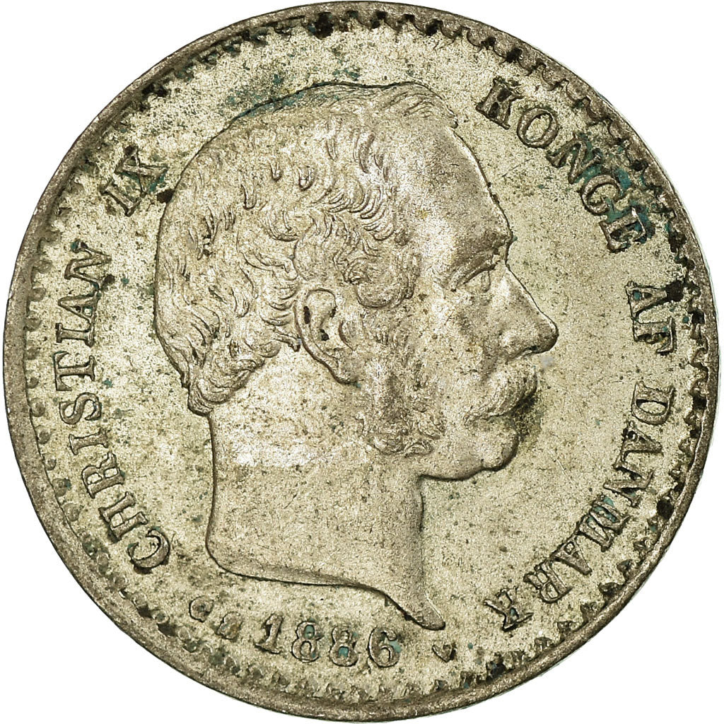 Monnaie, Danemark, Christian IX, 10 Öre, 1886, Copenhagen, TTB, Argent