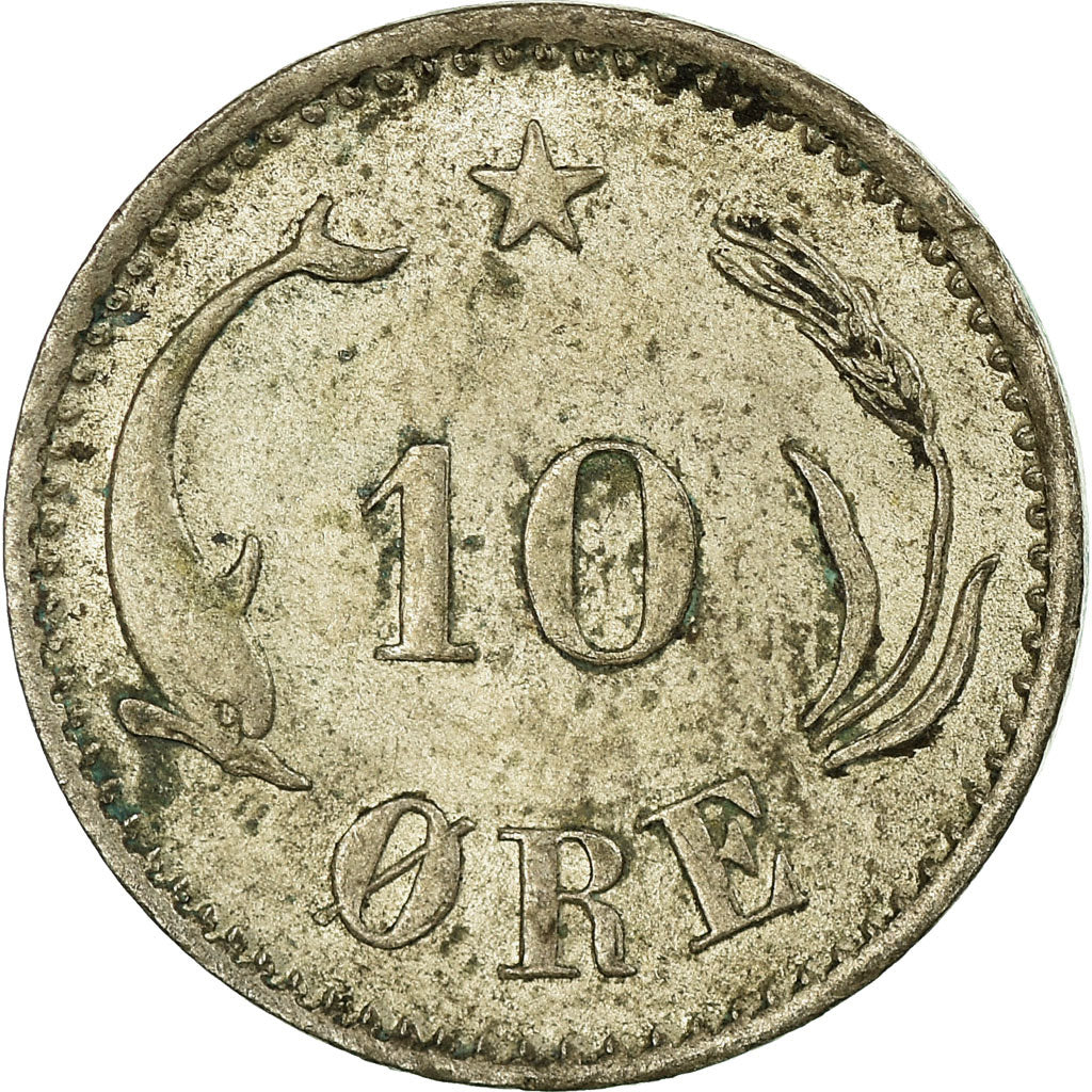 Monnaie, Danemark, Christian IX, 10 Öre, 1886, Copenhagen, TTB, Argent