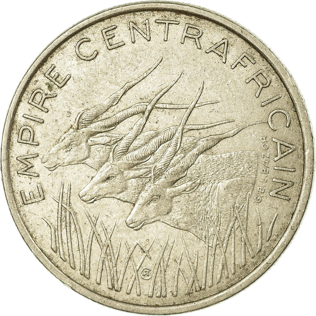 Coin, Central African Republic, 100 Francs, 1978, EF(40-45), Nickel, KM:8