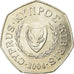 Moneta, Cypr, 50 Cents, 2004, AU(55-58), Miedź-Nikiel, KM:66