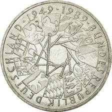 Coin, GERMANY - FEDERAL REPUBLIC, 10 Mark, 1989, Karlsruhe, Germany, MS(60-62)