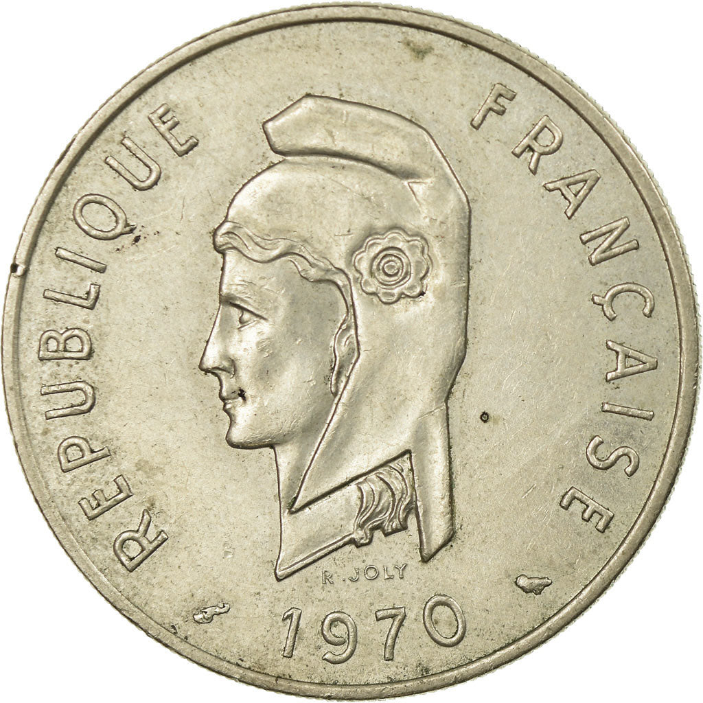 Coin, FRENCH AFARS & ISSAS, 100 Francs, 1970, Paris, EF(40-45), Copper-nickel