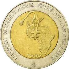Monnaie, West African States, 250 Francs, 1992, TTB, Bi-Metallic, KM:13