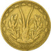 Moneda, Estados del África Occidental, 10 Francs, 1959, BC+, Aluminio - bronce