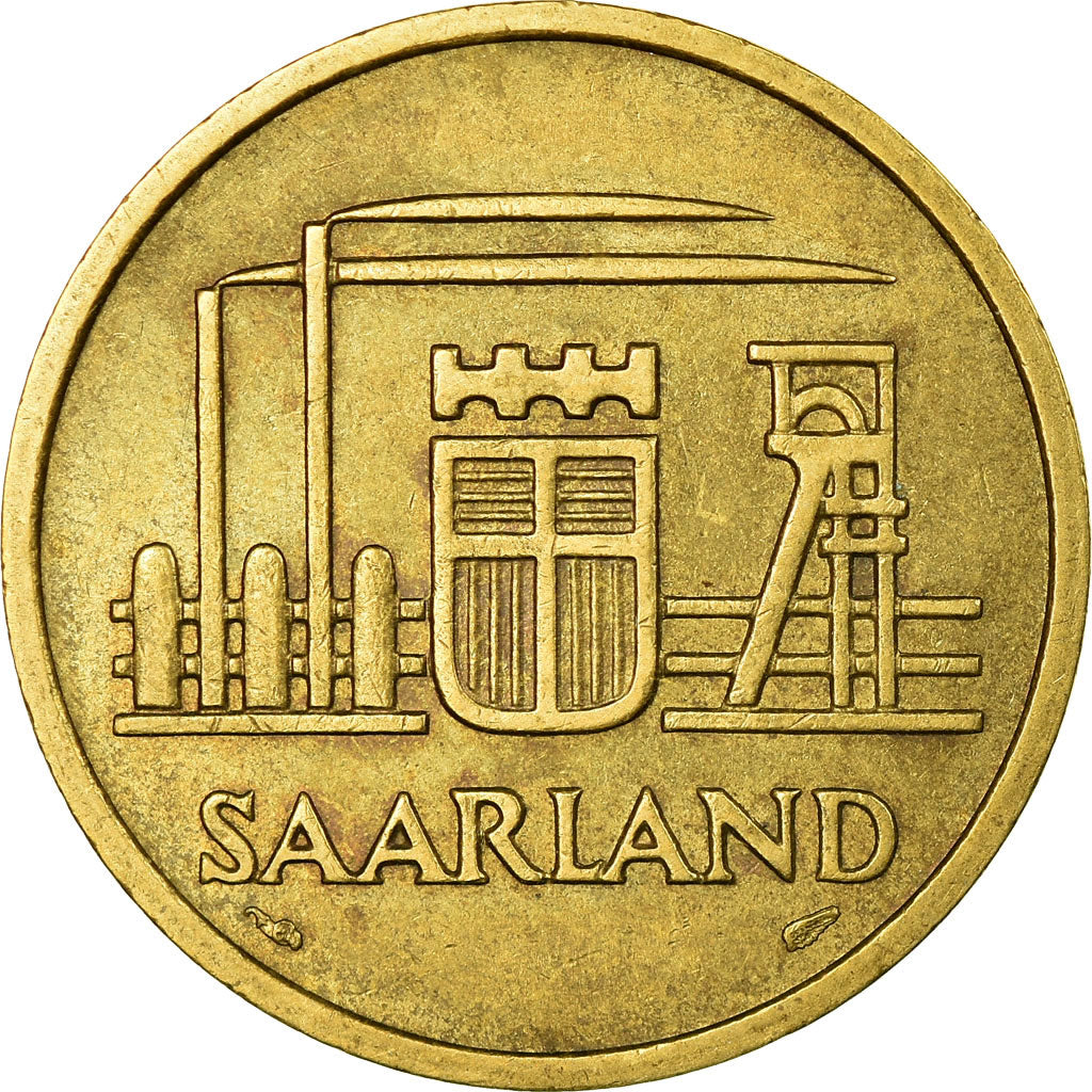 Coin, SAARLAND, 50 Franken, 1954, Paris, EF(40-45), Aluminum-Bronze, KM:3