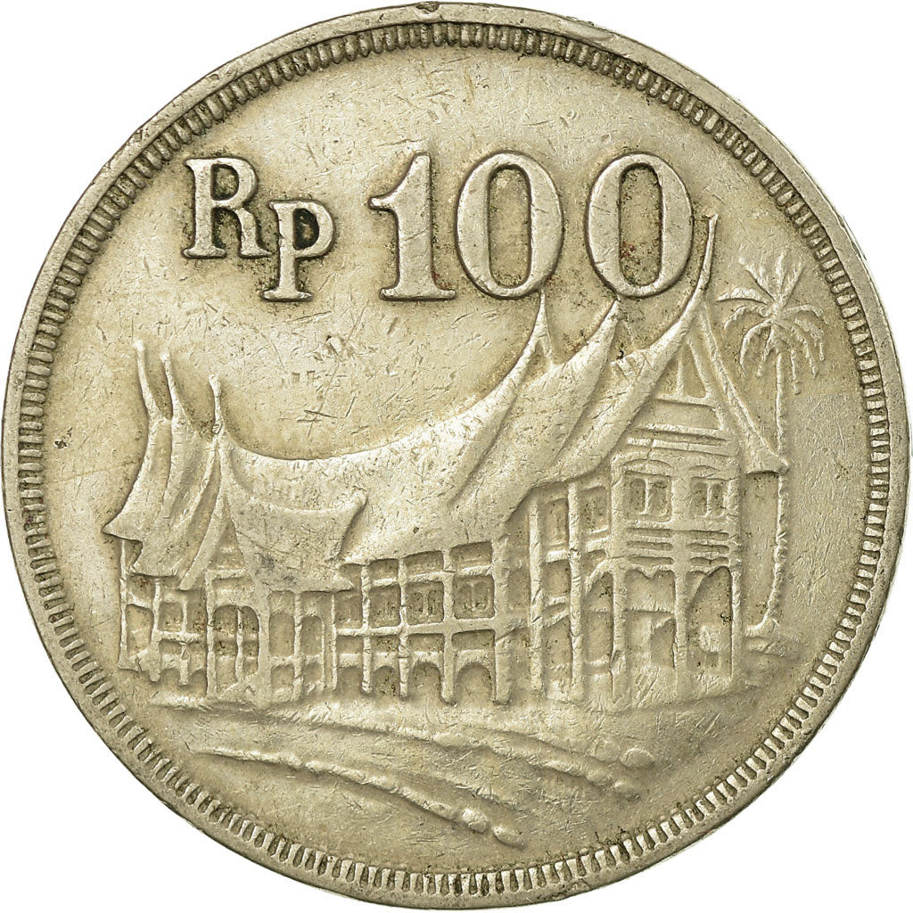 Coin, Indonesia, 100 Rupiah, 1973, VF(30-35), Copper-nickel, KM:36