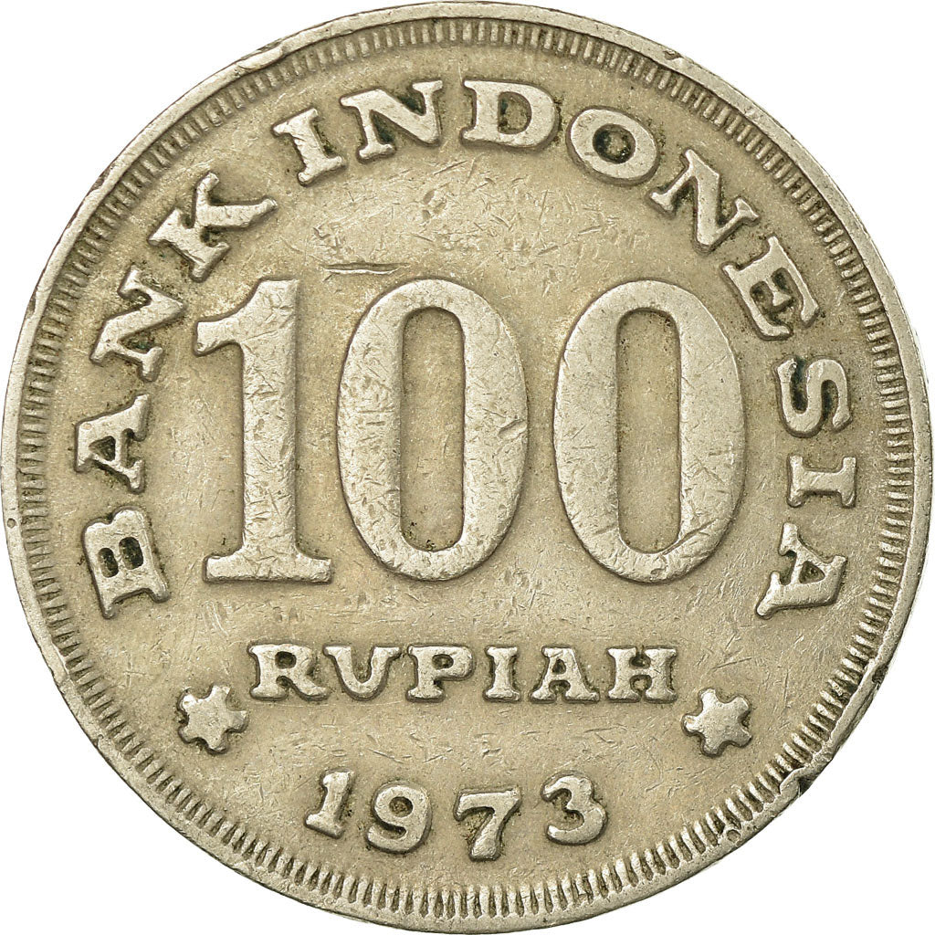 Coin, Indonesia, 100 Rupiah, 1973, VF(30-35), Copper-nickel, KM:36