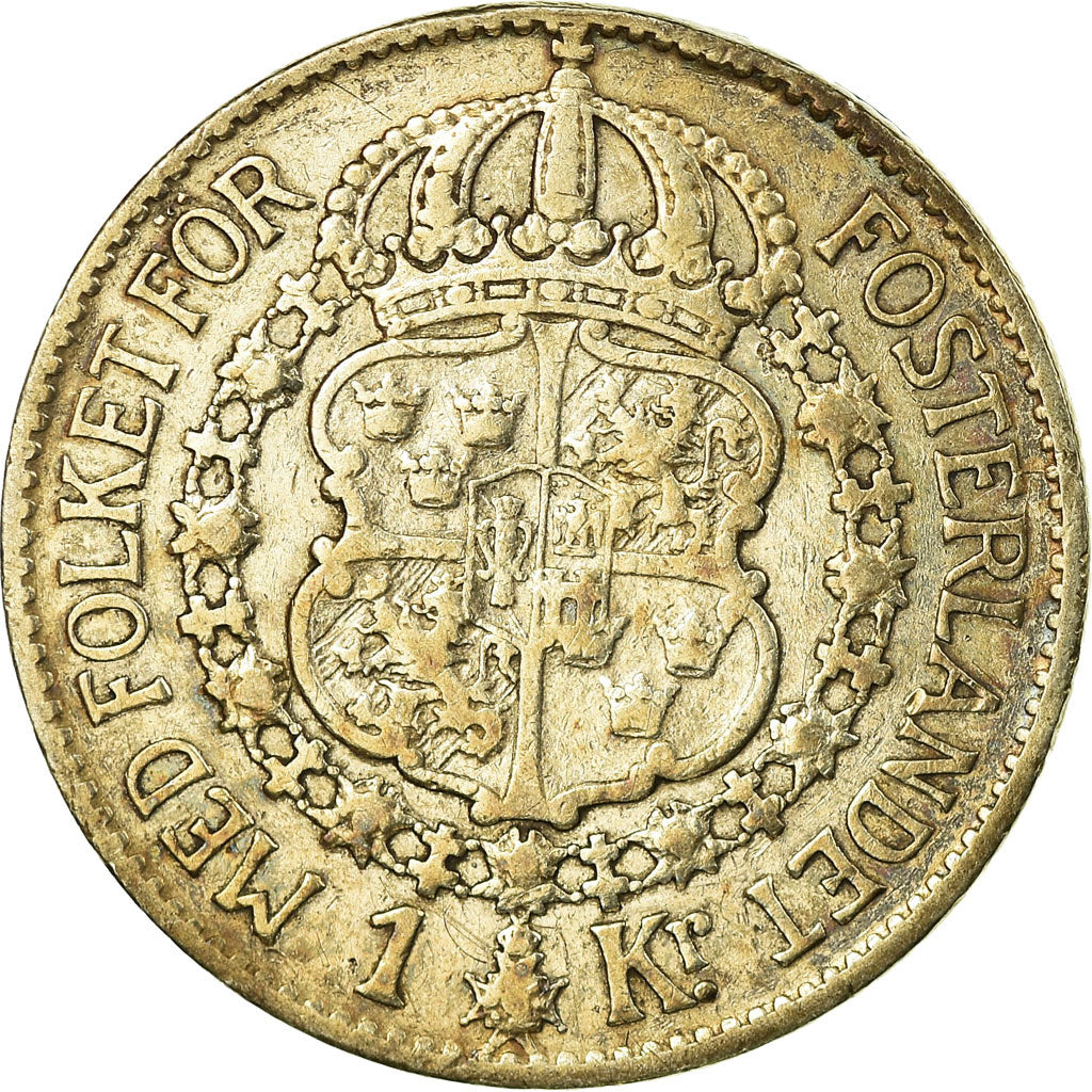 Coin, Sweden, Gustaf V, Krona, 1932, VF(20-25), Silver, KM:786.2
