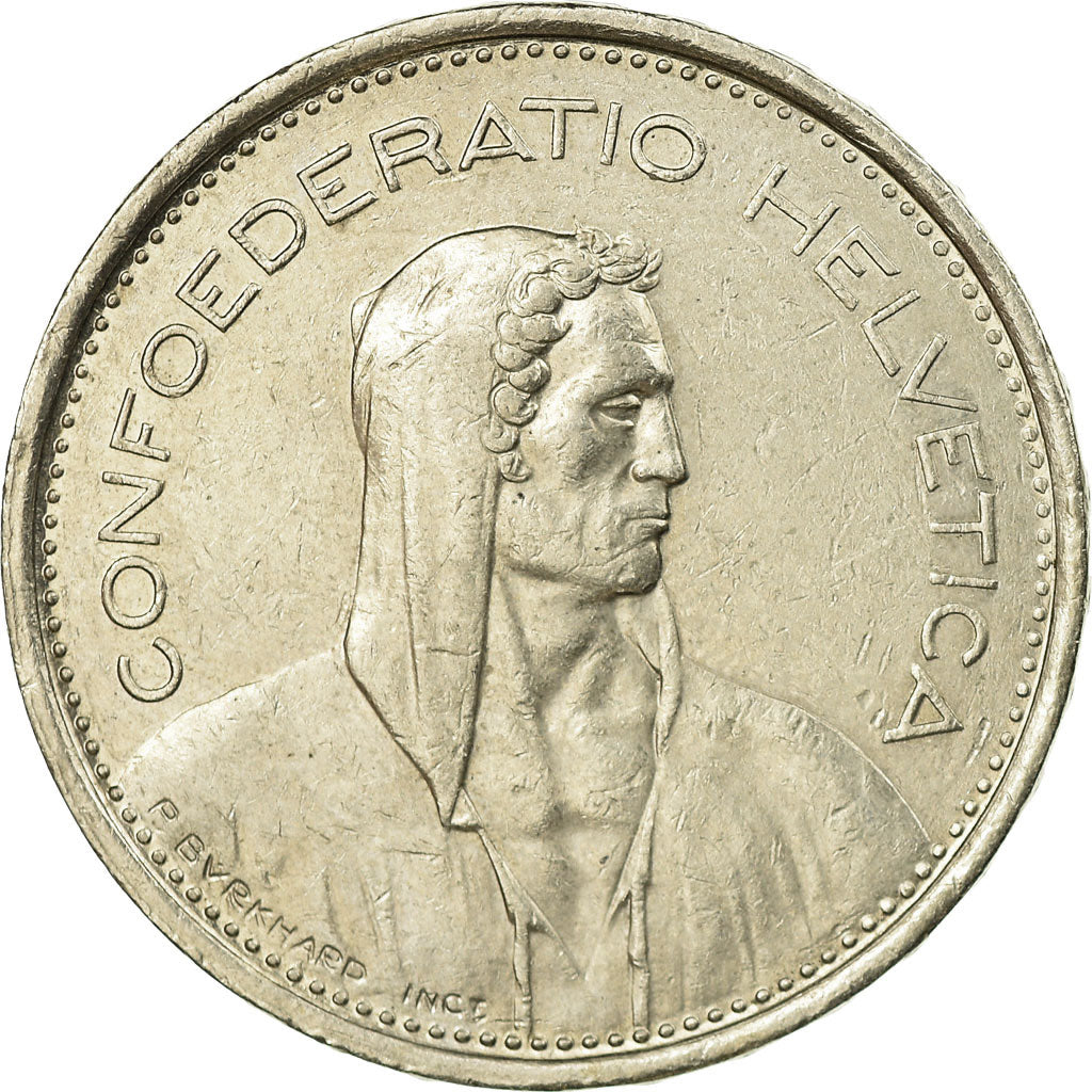 Coin, Switzerland, 5 Francs, 1976, Bern, EF(40-45), Copper-nickel, KM:40a.1