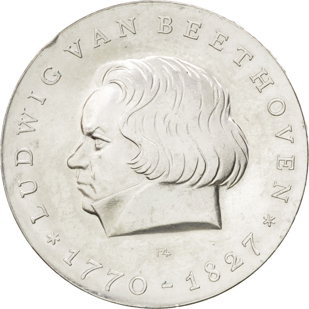 GERMAN-DEMOCRATIC REPUBLIC, 10 Mark, 1970, KM #27.1, MS(65-70), Silver, 31,...