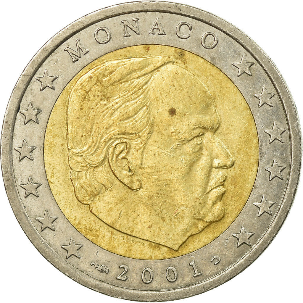 Monaco, 2 Euro, 2001, BB, Bi-metallico, KM:174