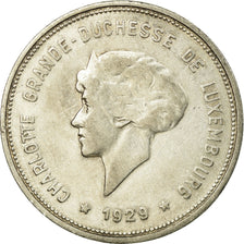 Coin, Luxembourg, Charlotte, 5 Francs, 1929, VF(30-35), Silver, KM:38