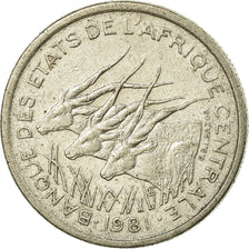 Coin, Central African States, 50 Francs, 1981, Paris, EF(40-45), Nickel, KM:11