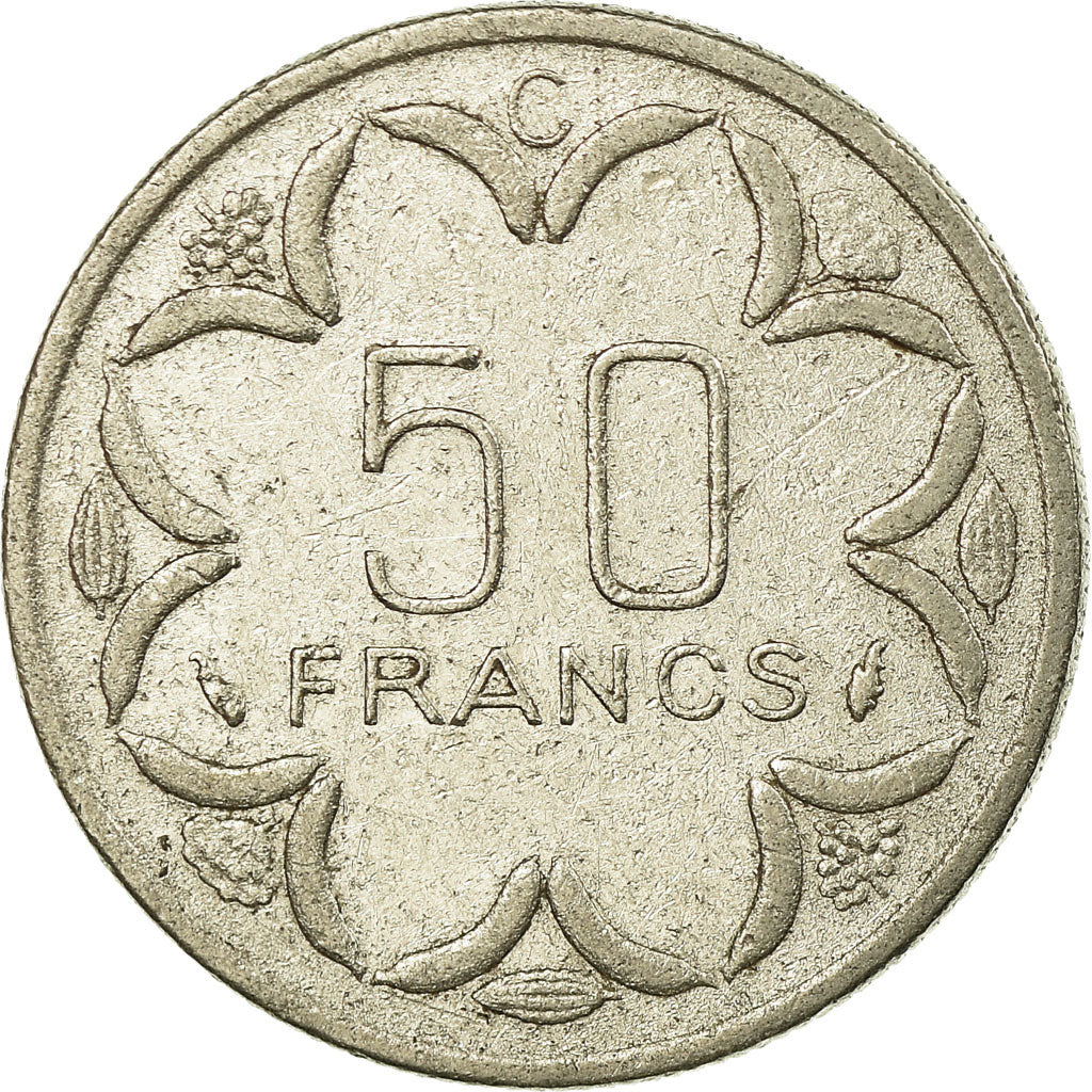 Coin, Central African States, 50 Francs, 1981, Paris, EF(40-45), Nickel, KM:11