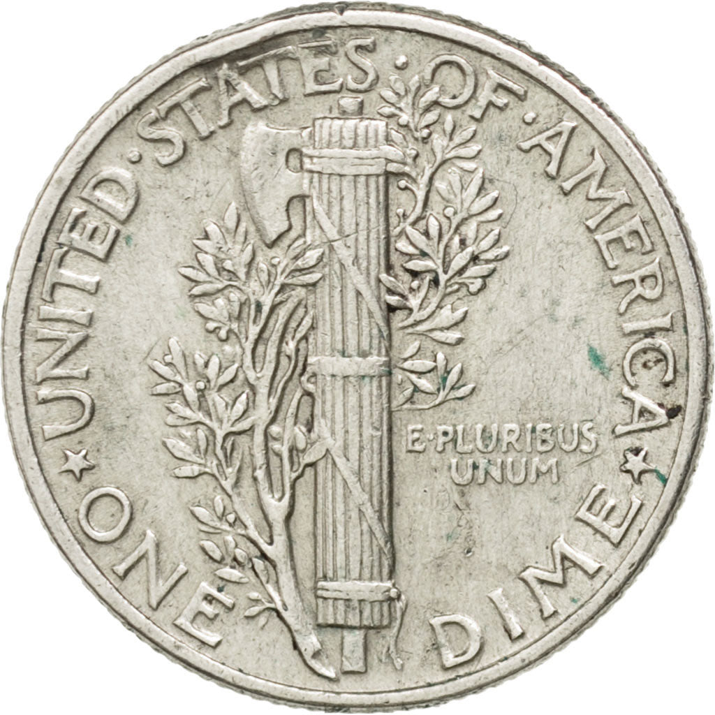 UNITED STATES, Mercury Dime, Dime, 1944, U.S. Mint, KM #140, EF(40-45), Silver,.