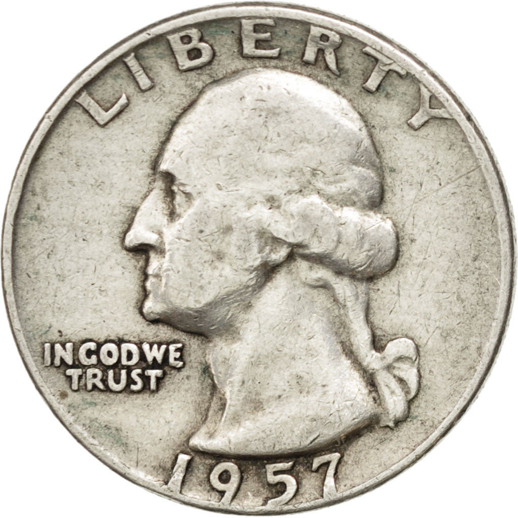 UNITED STATES, Washington Quarter, Quarter, 1957, U.S. Mint, KM #164,...